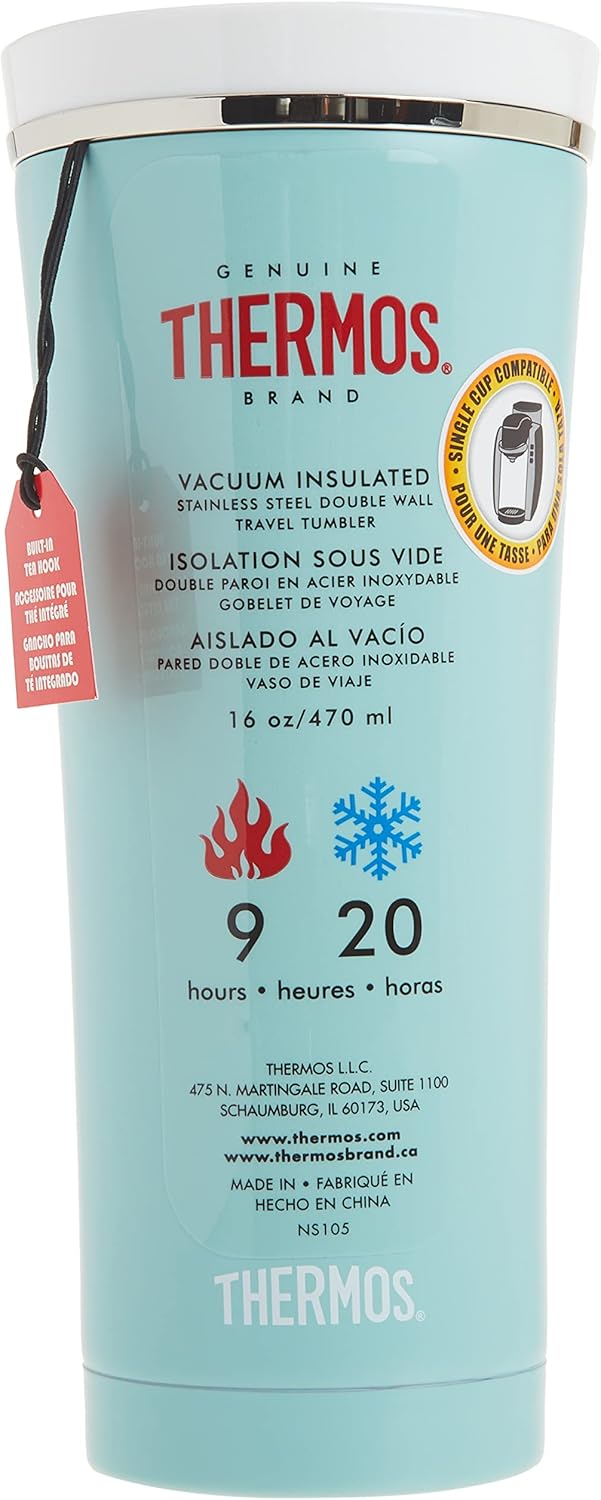 16 Ounce Stainless Steel Travel Tumbler W444