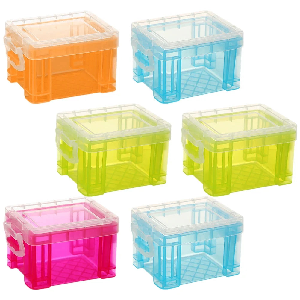 18 Pcs Small Plastic Storage Box with Lid C6507