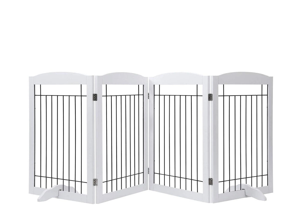 96-Inch Extra Wide Freestanding Foldable Wire Pet Gate T3140