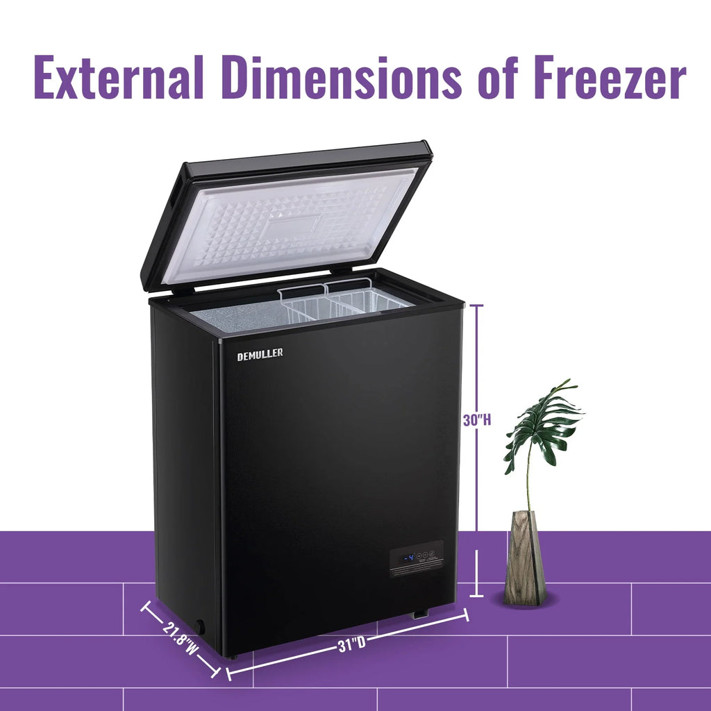 Chest Freezer with Electronic Display Screen 2 Removable Baskets O412720