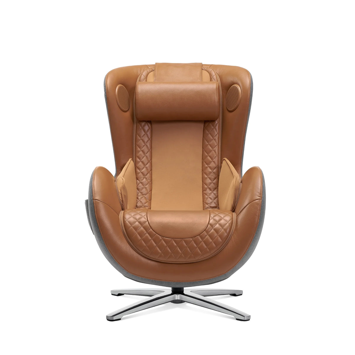 Genuine Leather Massage Chair with Ottoman W350548