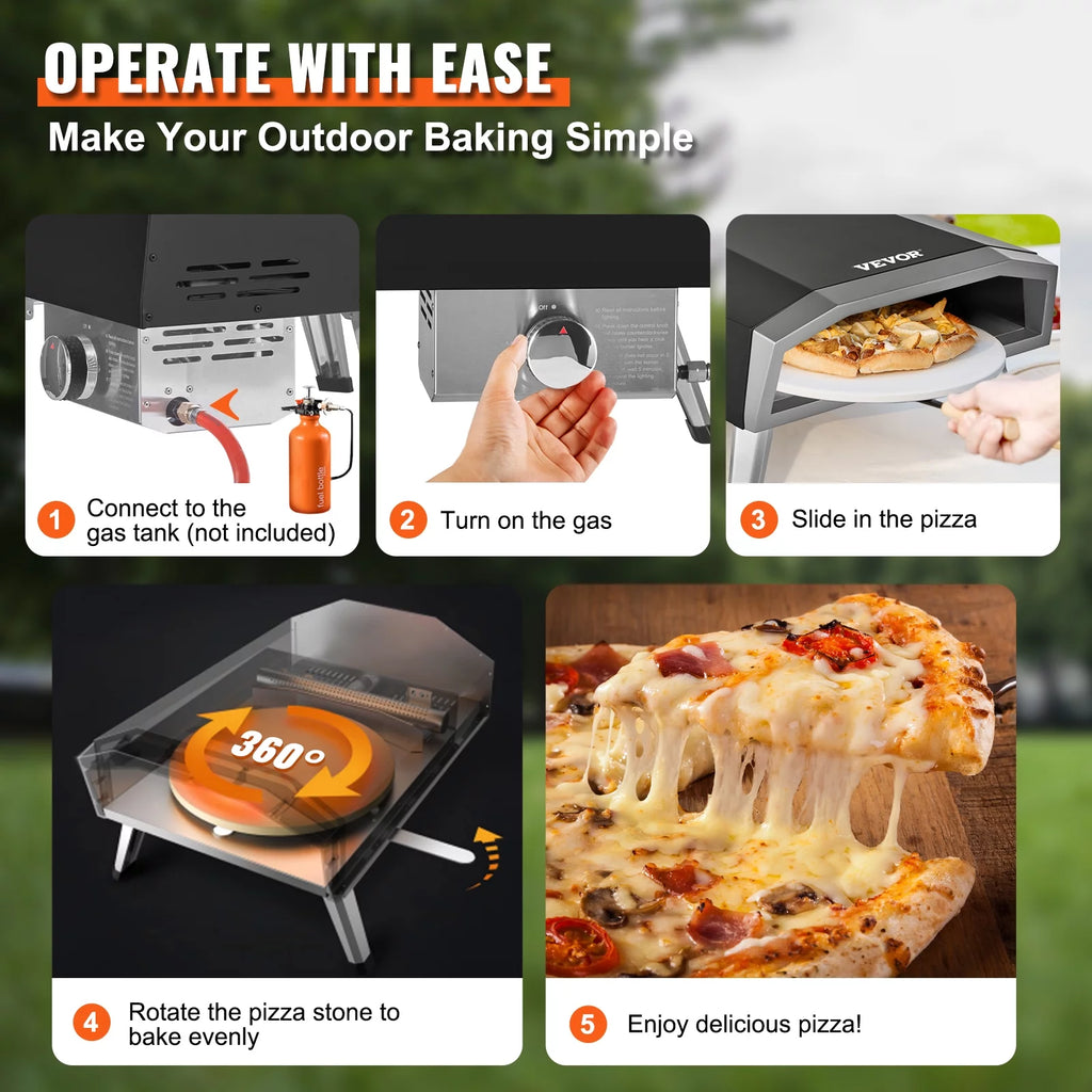 16" Portable Gas Pizza Oven J152729