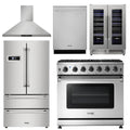 36 Propane Gas Range, Range Hood, Refrigerator, Dishwasher, Wine Cooler S1306