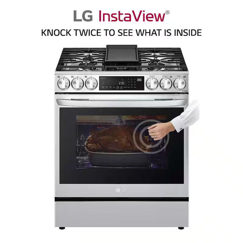 6.3 cu. ft. Slide-in Gas Range with Air Fry in Stainless Steel Y46708