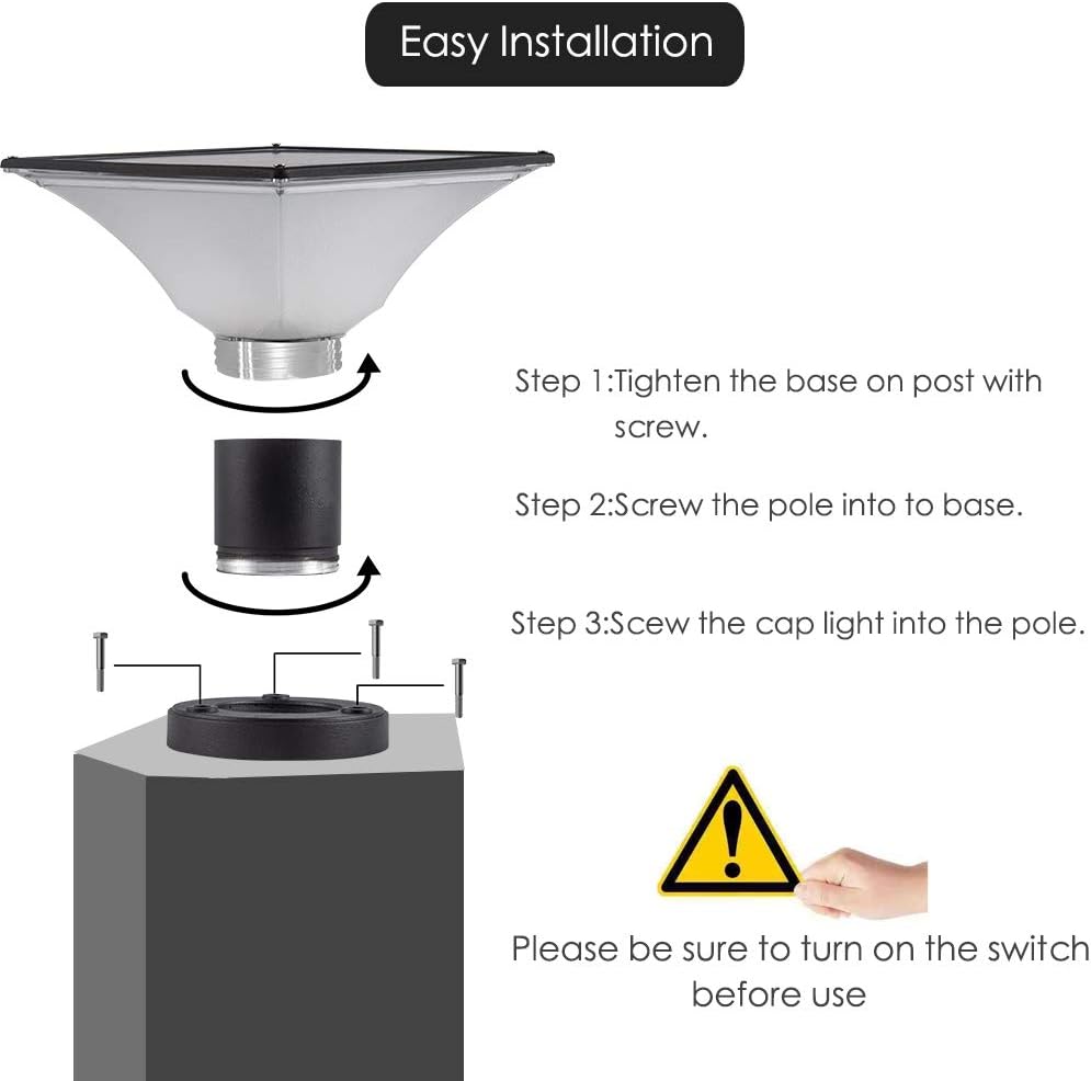 2 Pack Solar Post Cap Lights W6423