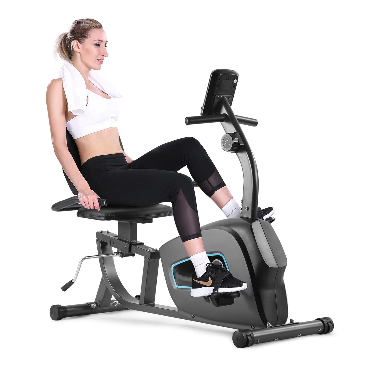 Indoor Recumbent Exercise Bike with Adjustable Seat U634922