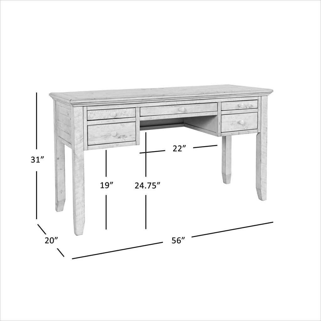 Distressed Acacia USB Charging Desk W396