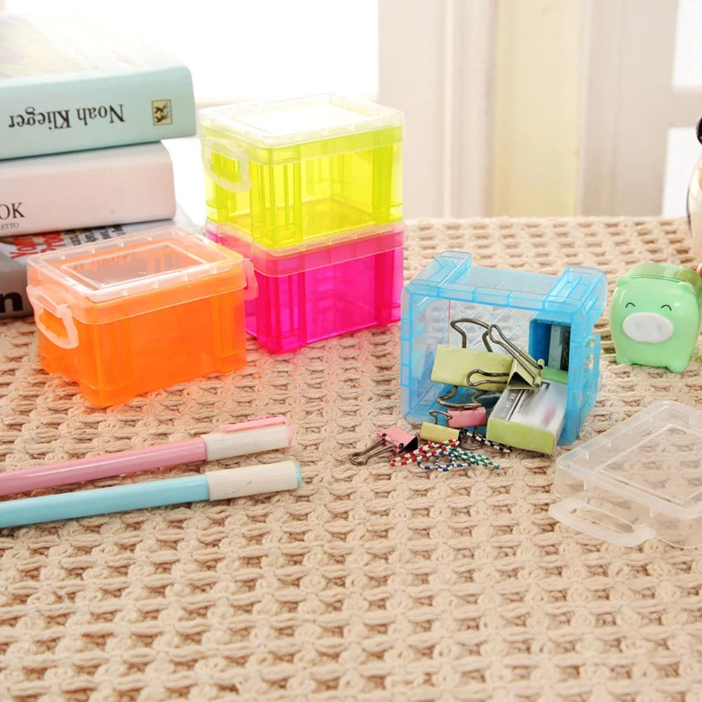 18 Pcs Small Plastic Storage Box with Lid C6507