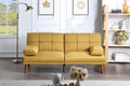 Mustard Polyfiber Adjustable Sofa Bed A359