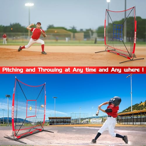 6 x 6 FT Baseball Net with 3 Targets and Carrying Bag B14920