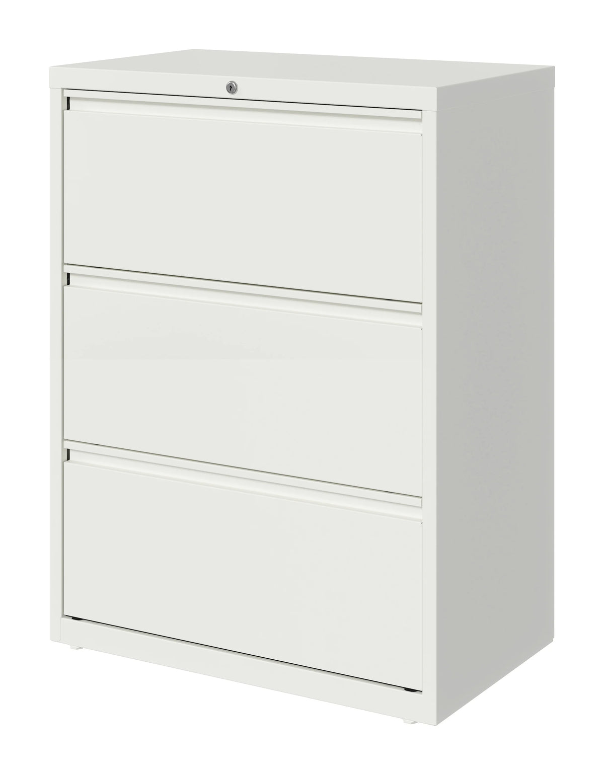 30 Inch Wide 3 Drawer Metal Lateral File Cabinet White B89506