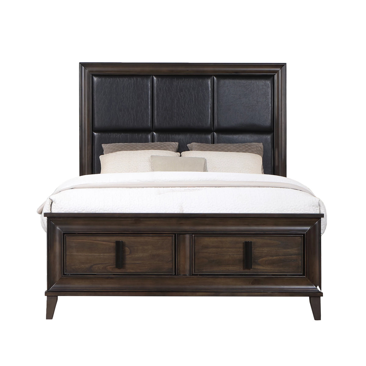 Dark Brown 3-Piece Upholstered Storage Bedroom Set D50818