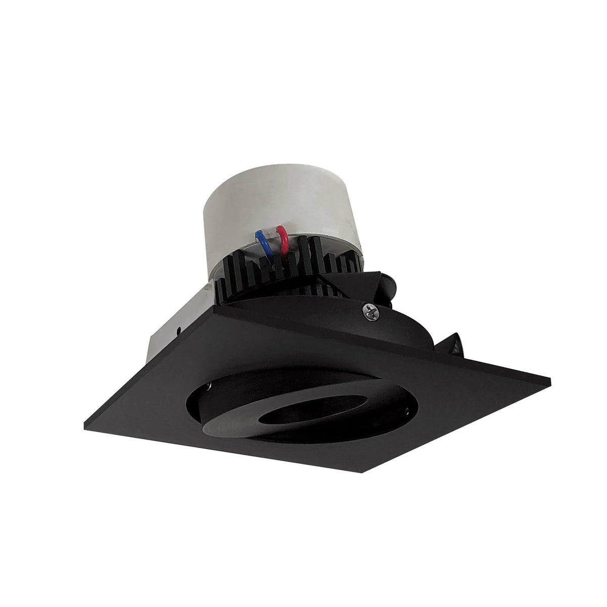 Black 4 inch Square Surface Gimbal Adjustable Trim 1000lm 12W 2700K 90 CRI 120V I58256