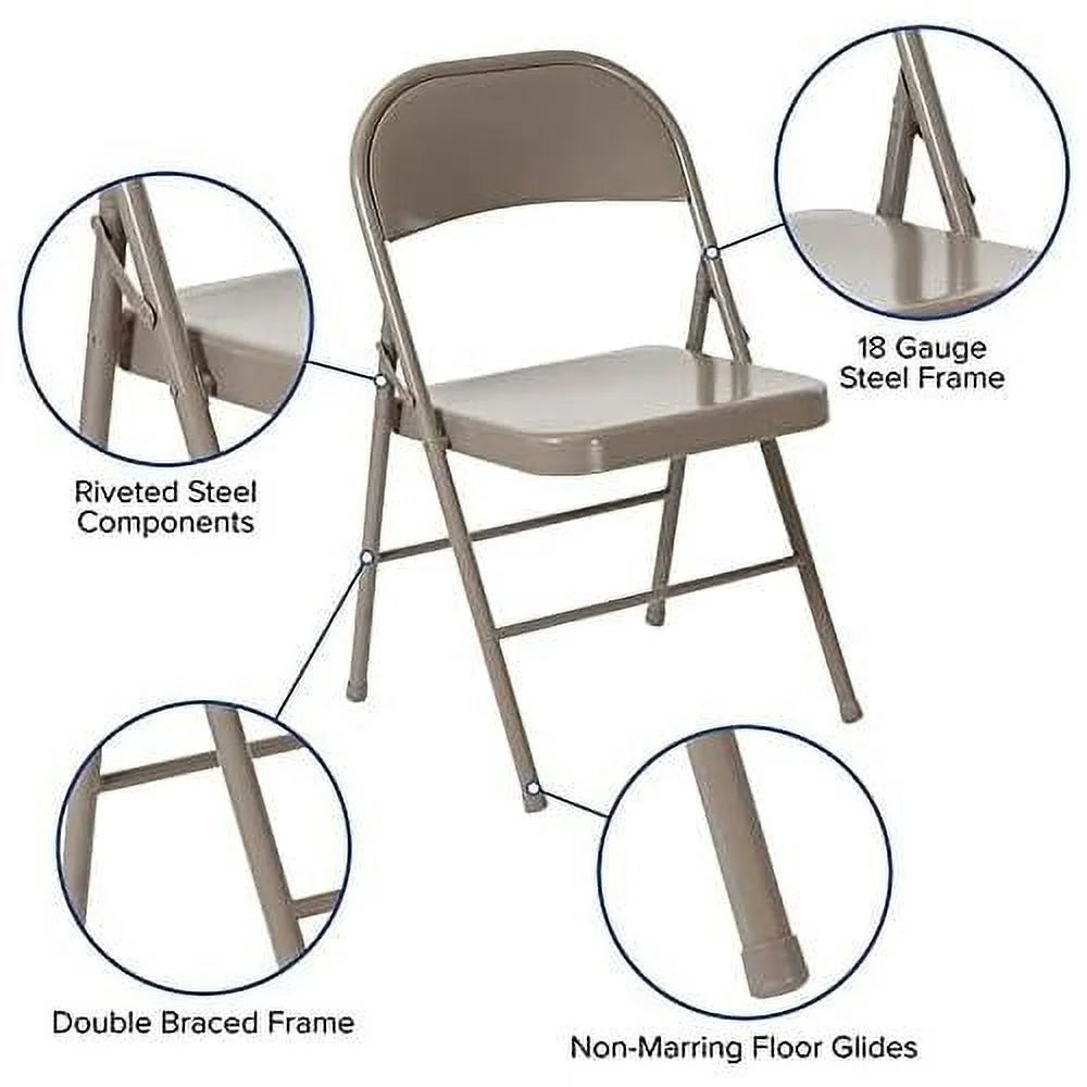 Gray Metal Folding Chair A493