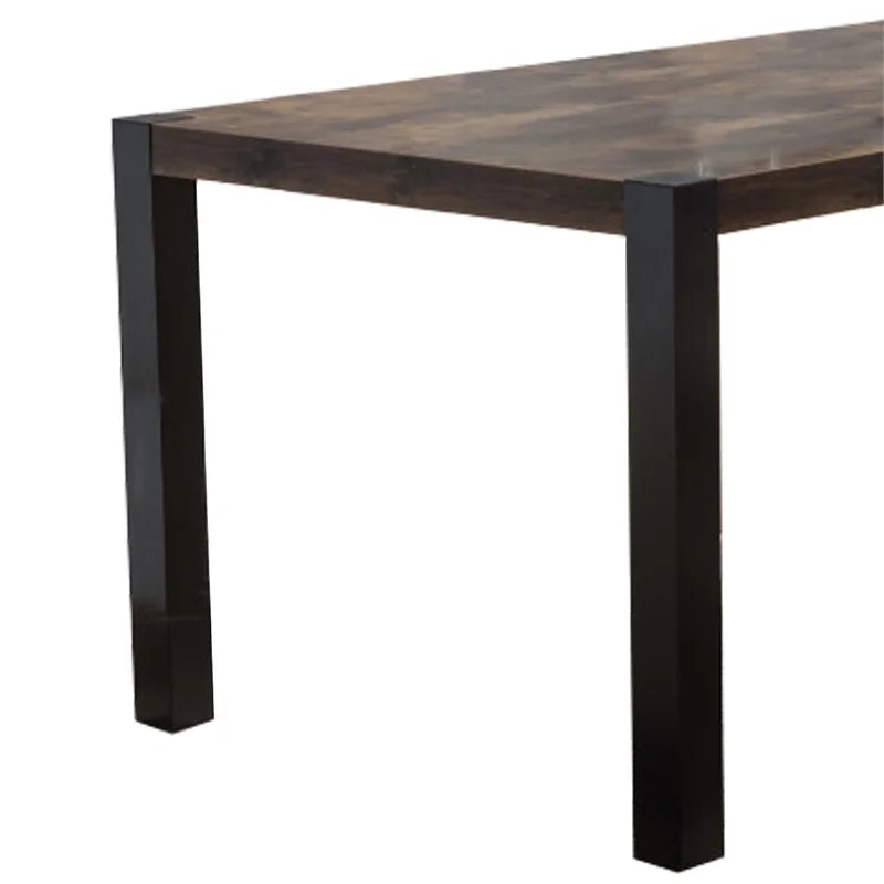 60 Inch Two Tone Dining Table with Block Legs J50782