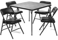 5pc Folding Card Table and Chair Set Black H676020