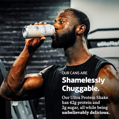 Chocolate High Protein Shake, 42g Protein, 2g Sugar, 200 Calories, 4g Net Carbs, Lactose Free, 15 fl oz, 12 Cans D2340