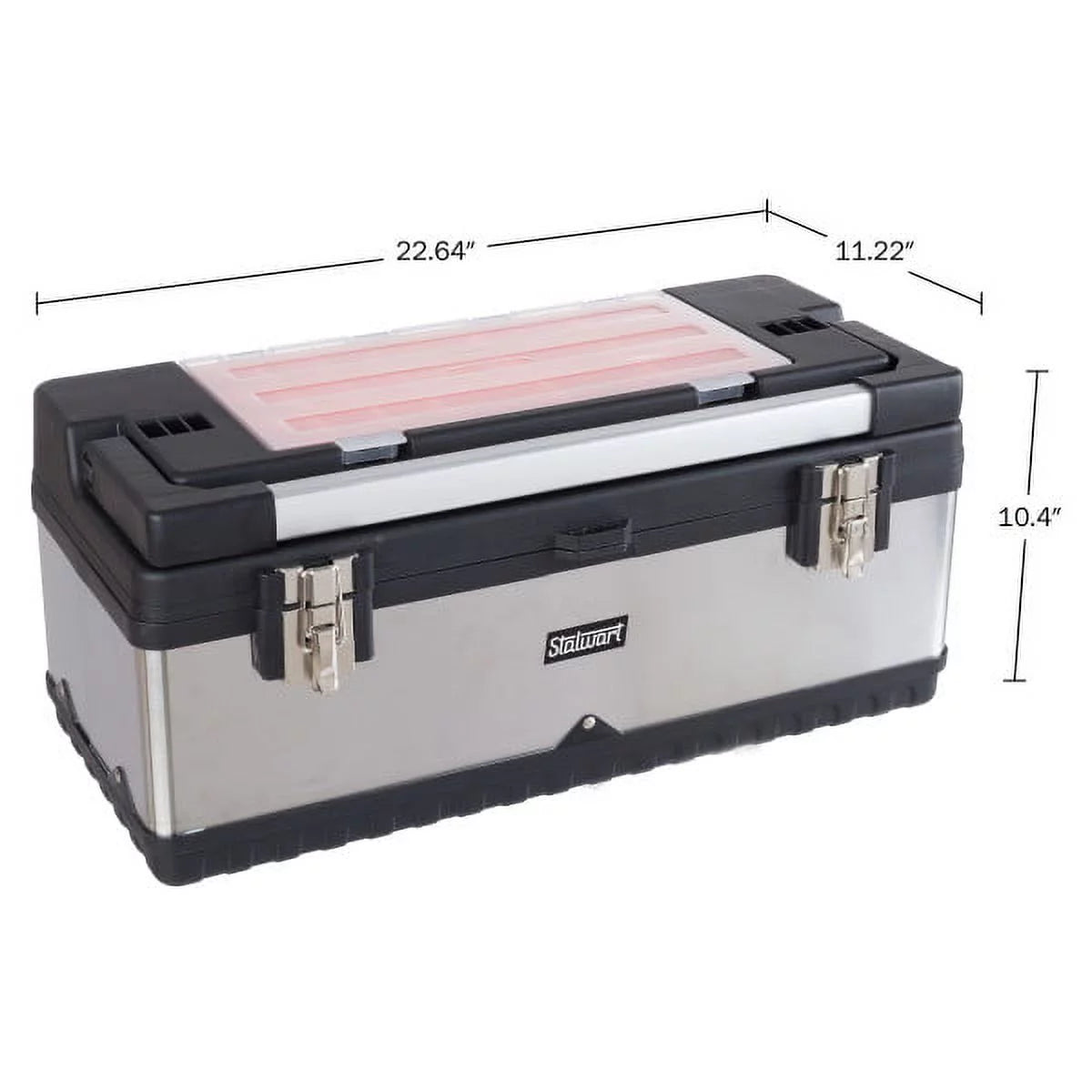 Portable Metal and Plastic Tool Box with 18 Bins L6408