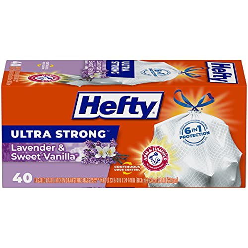 13 Gallon Drawstring White Trash Bags, 80 Bags E6973