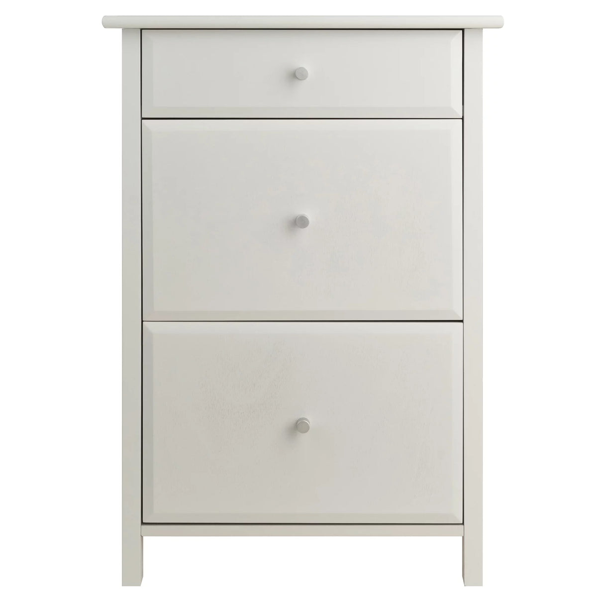 White Wood File Cabinet Z424
