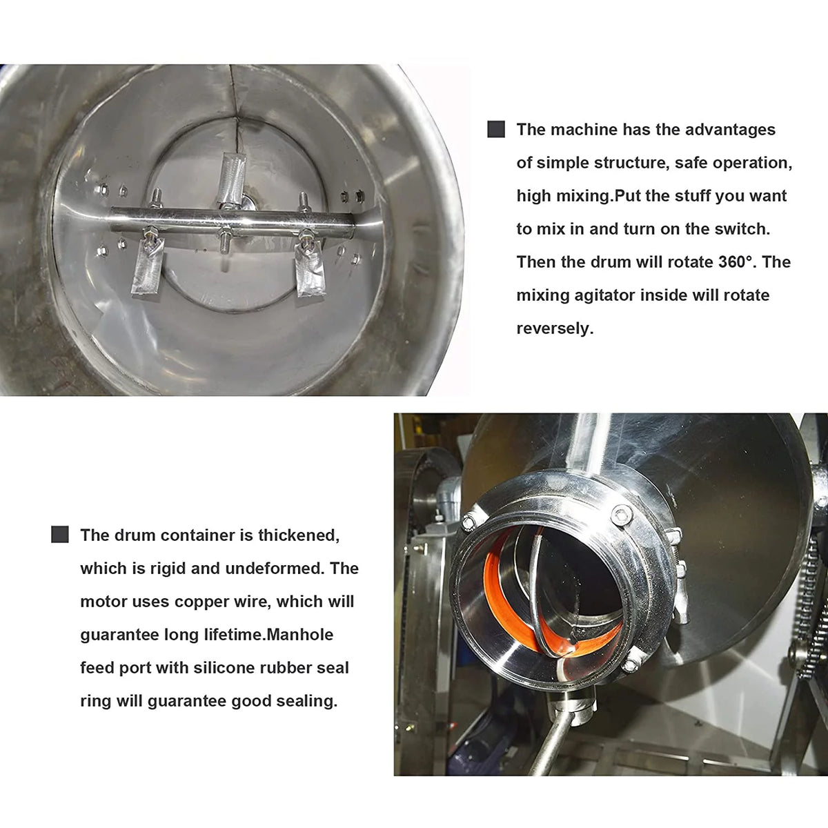 200L Stainless Steel Dry Powder Mixer G1001