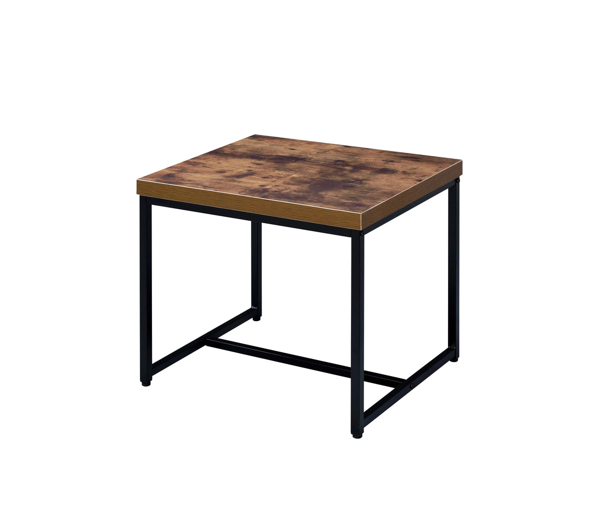 Weathered Oak Black End Table T51655