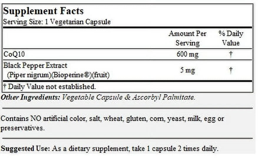 CoQ10 600mg Vegetarian Capsules 2-Pack G61073