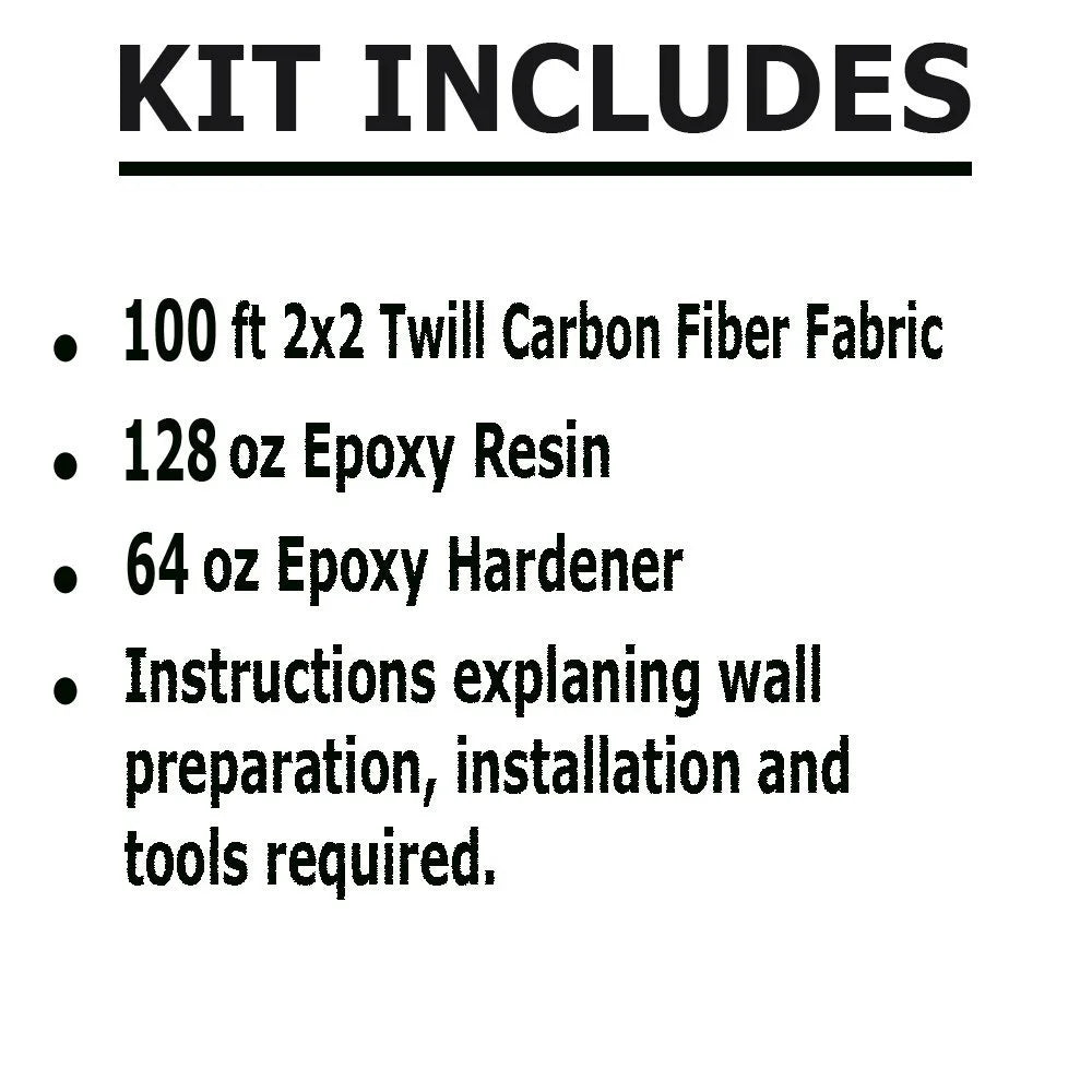 Carbon Fiber Basement Wall Crack Repair Kit N12046