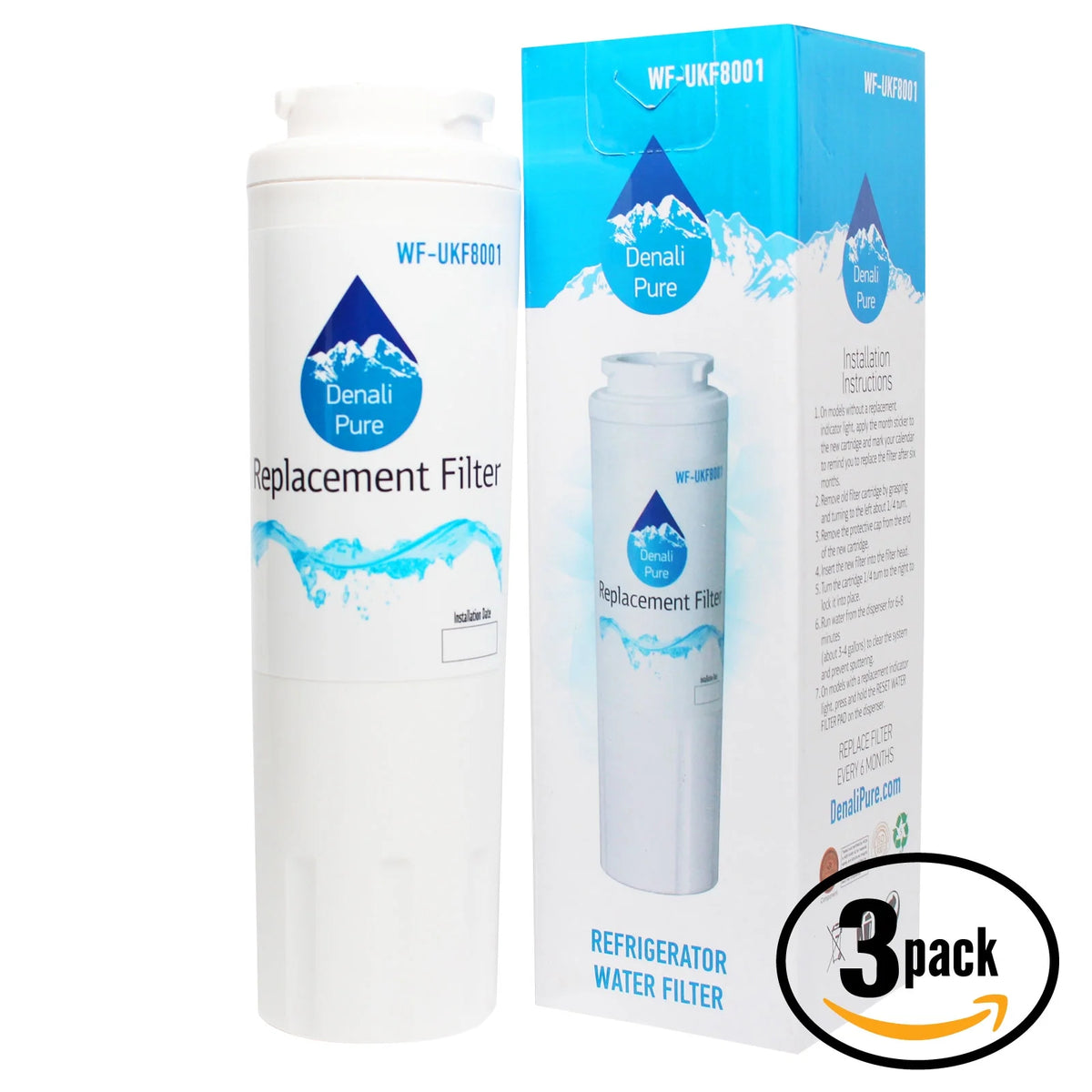 3-Pack Replacement Refrigerator Water Filter Cartridge R606732