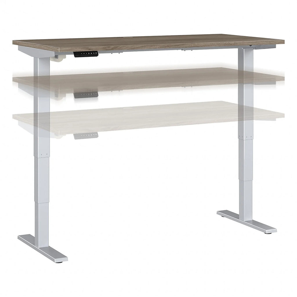 Adjustable Desk in Modern Hickory D487686