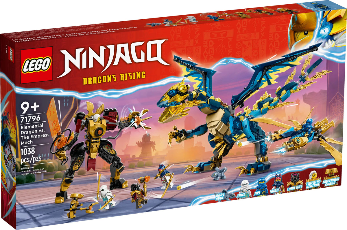 LEGO Building Toy Set with Dragon, Mech, Ninja Flyer and 6 Minifigures X143987