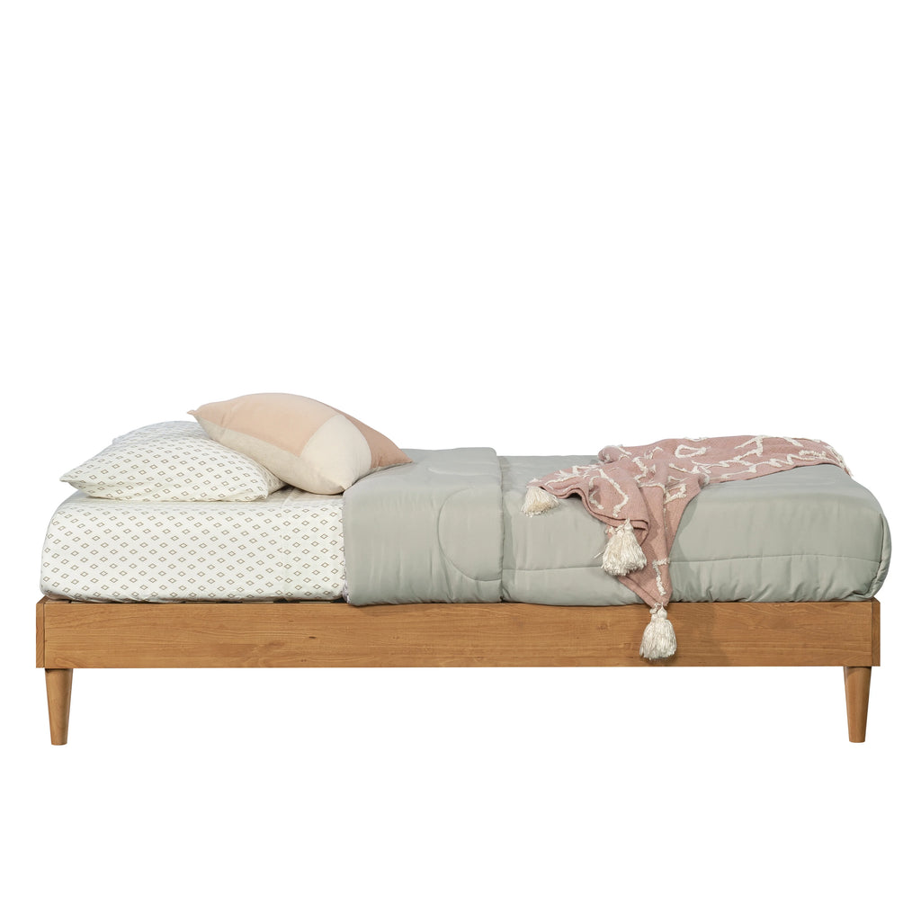 Twin-Size Solid Wood Platform Bed S71370