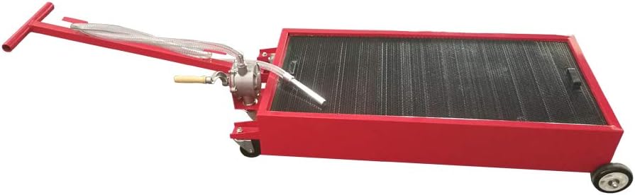 Red 20 Gallon Oil Drain Pan with Pump and 8' Hose N87485