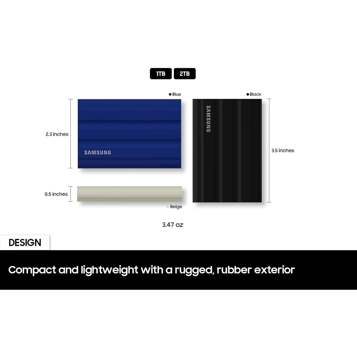 1TB Blue Portable Solid State Drive T7548