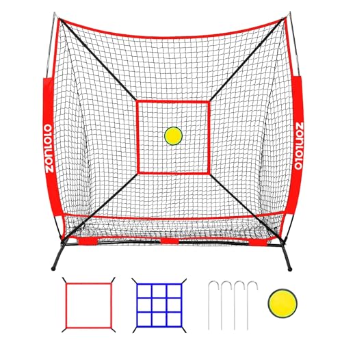 6 x 6 FT Baseball Net with 3 Targets and Carrying Bag B14920
