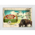 White Modern Wood Framed Art Print R3807