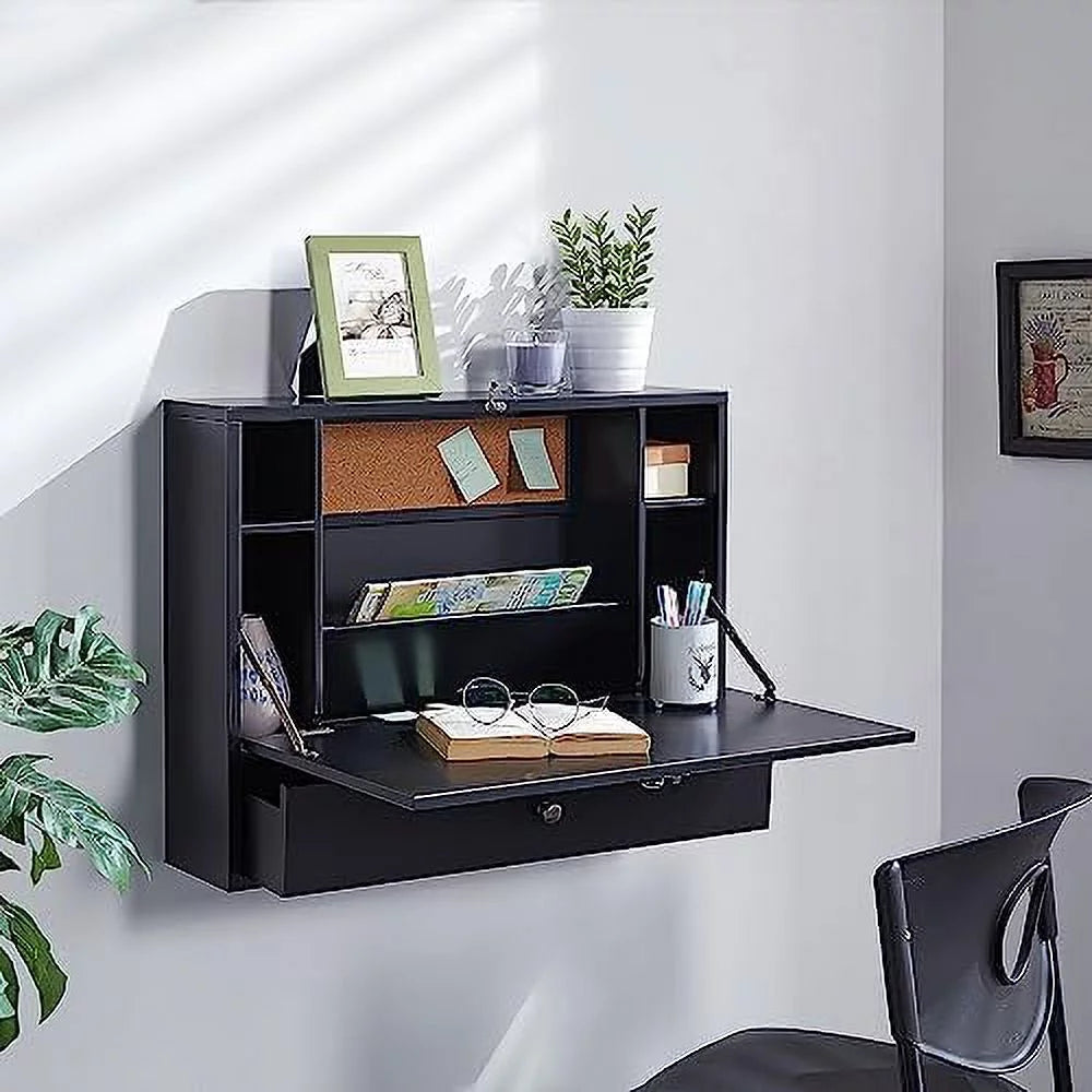 Black Wall Mount Folding Desk G8089