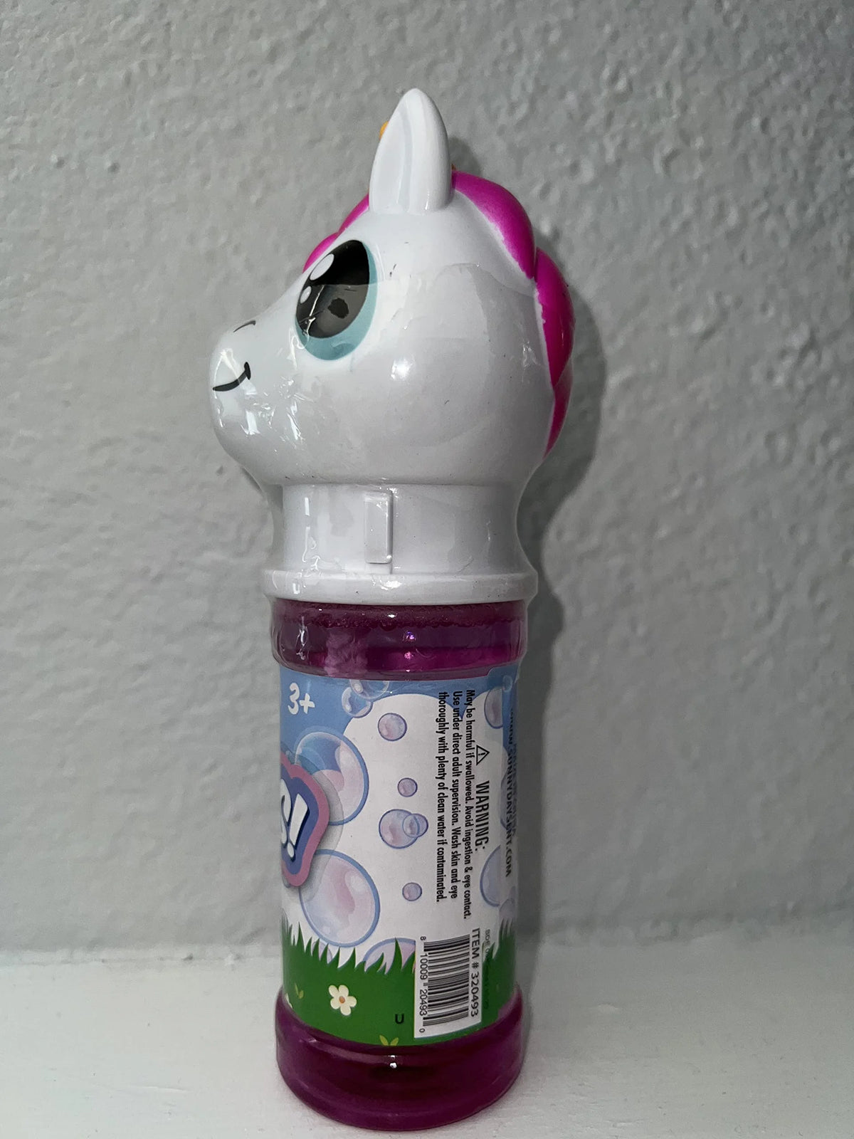 Bubble Solution with 3-Ring Wand and Animal Lid H456