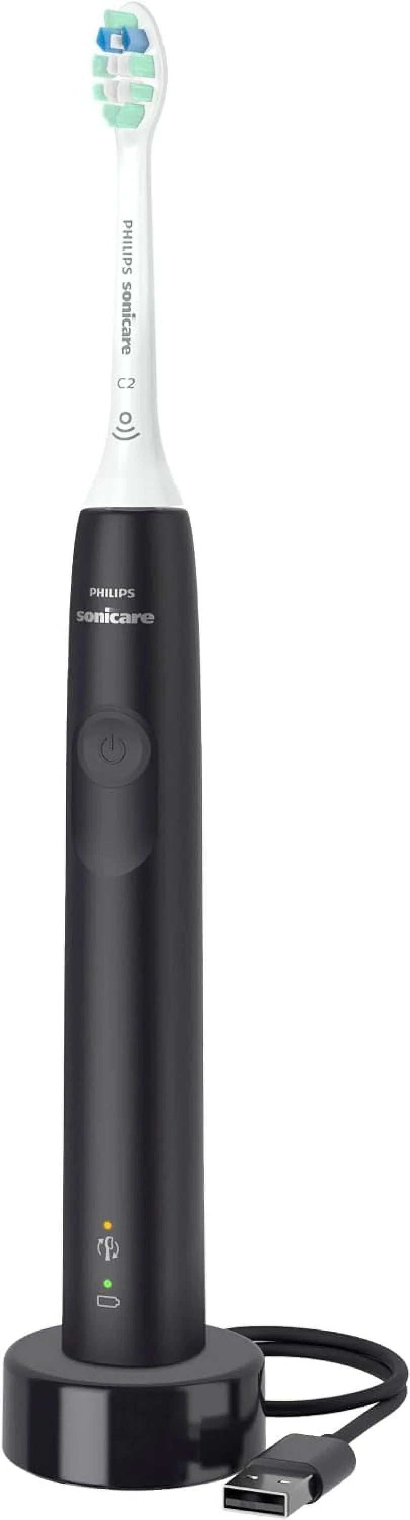 Black Rechargeable Electric Toothbrush with Pressure Sensor E259