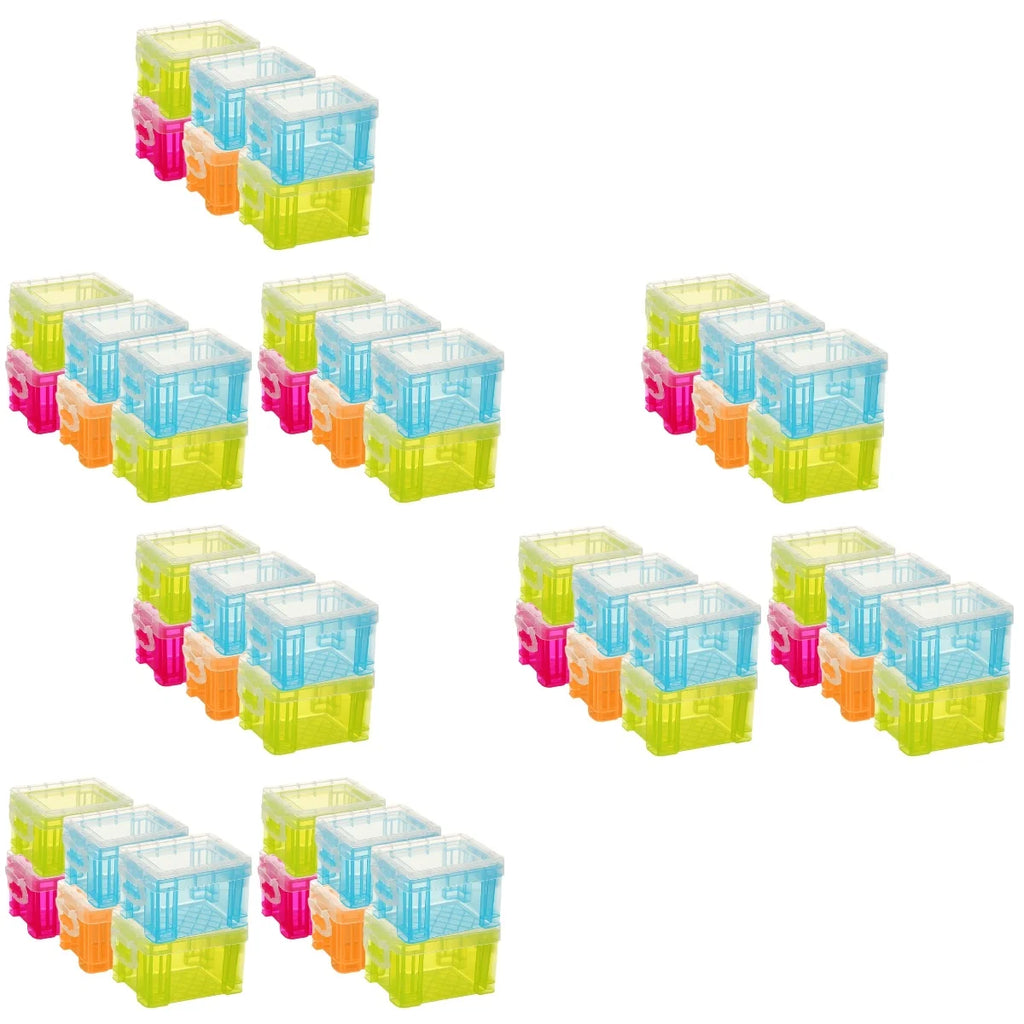 18 Pcs Small Plastic Storage Box with Lid C6507