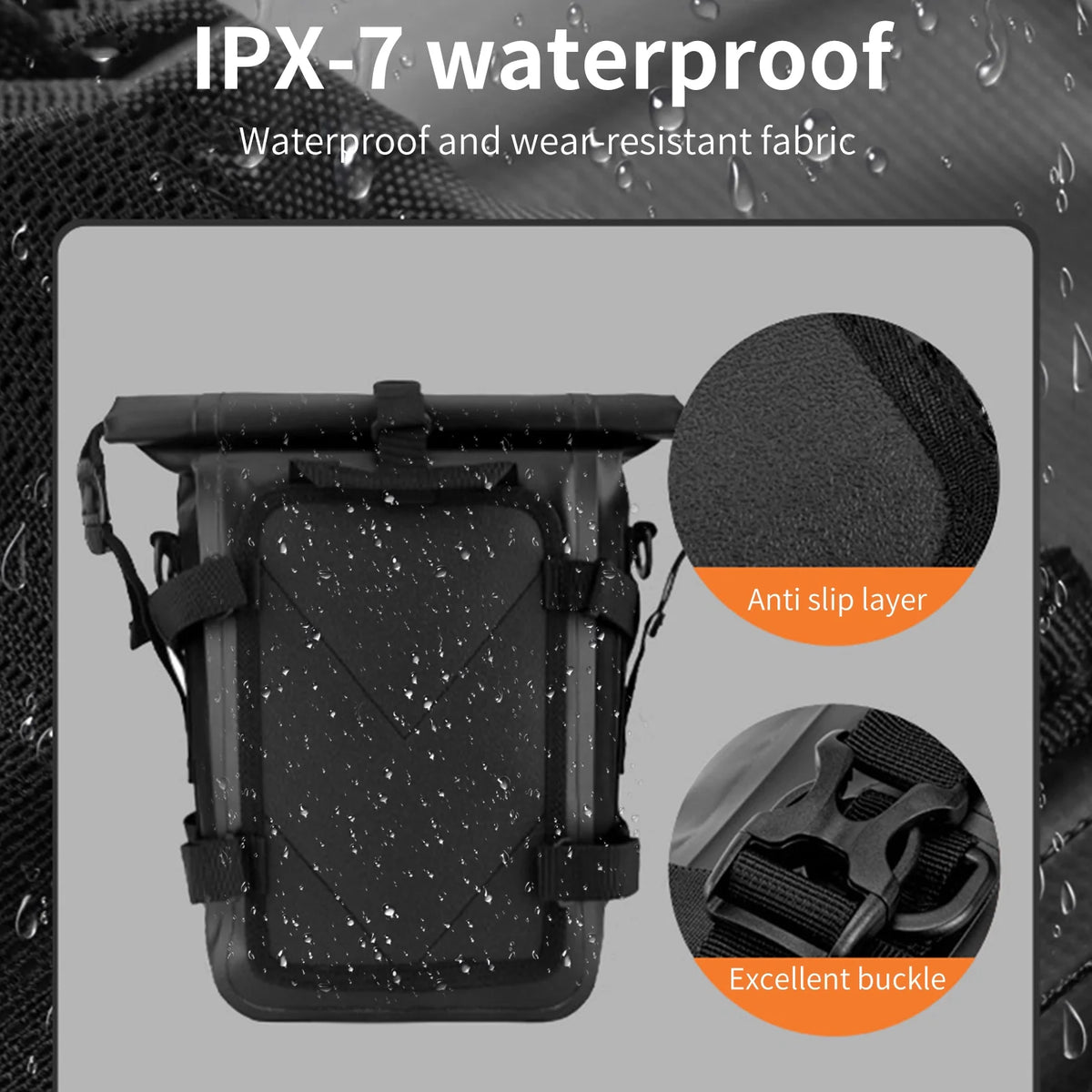 Motorcycle Frame Bag Motorbike Side Bag Full Waterproof 8L R9685