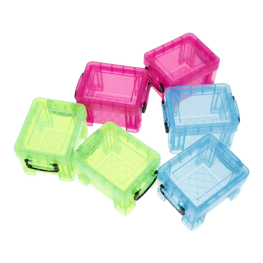 18 Pcs Small Plastic Storage Box with Lid C6507