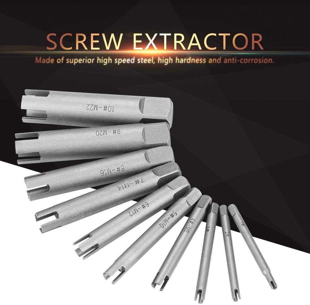 10Pcs High-Speed Steel Screw Tap Extractor Set Z76406