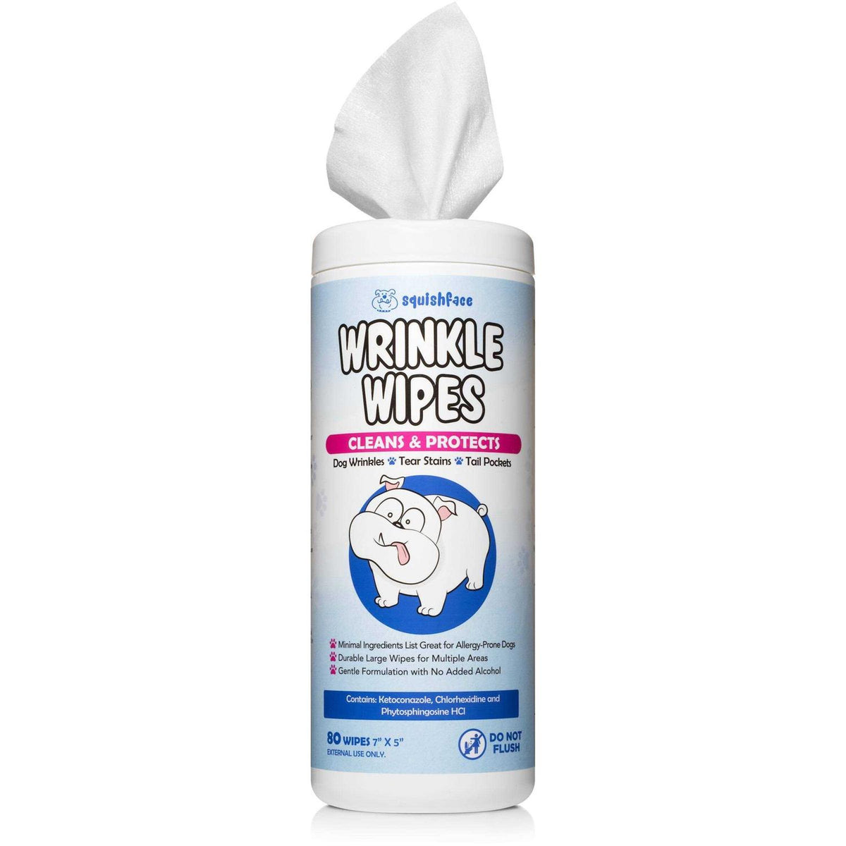 5”x7” Large Dog Wipes Deodorizing Tear Stain Remover A495744