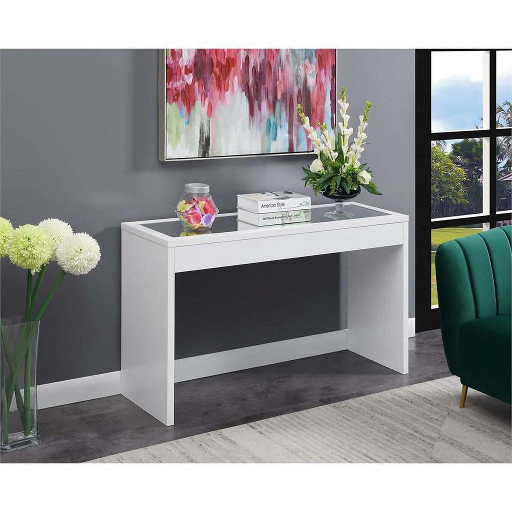 White Mirrored Console Table W165