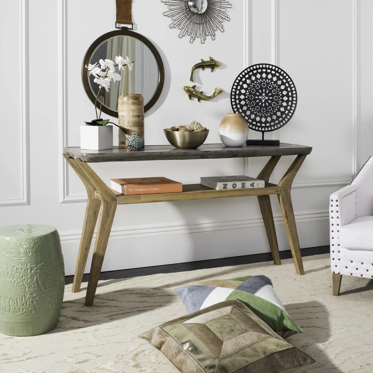Indoor/Outdoor Concrete Console W6670
