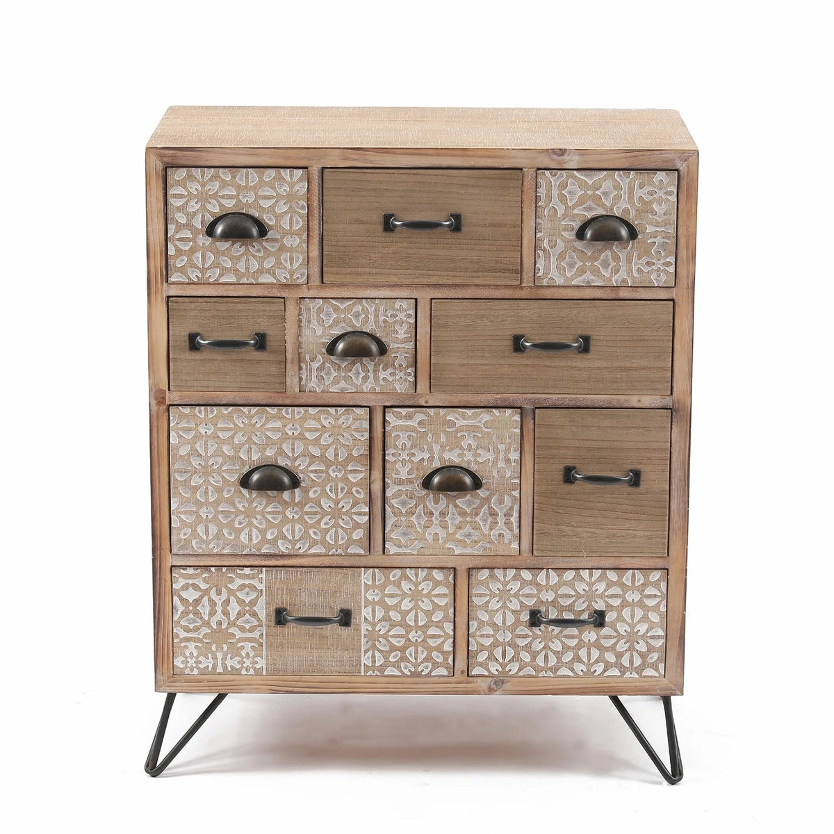 Natural Wood 11-Drawer Apothecary Chest W334696