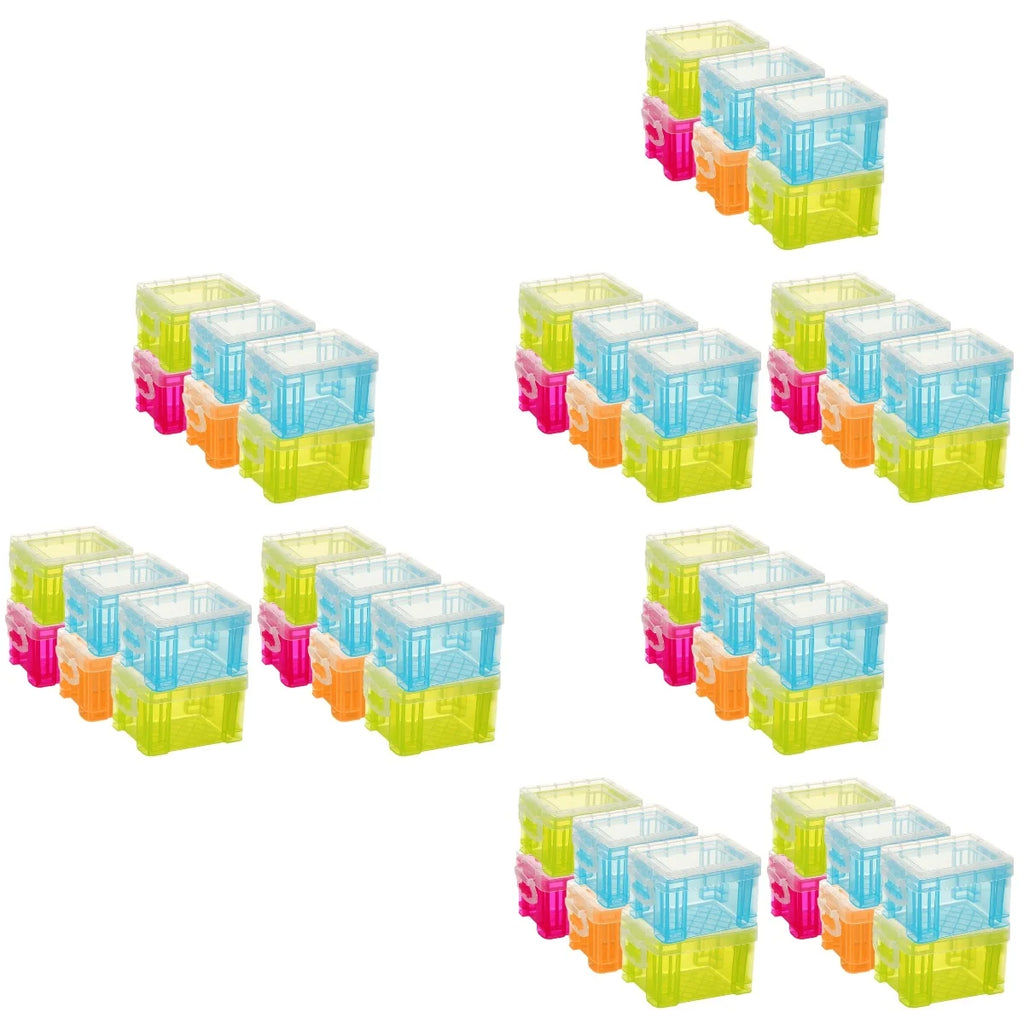 18 Pcs Small Plastic Storage Box with Lid C6507