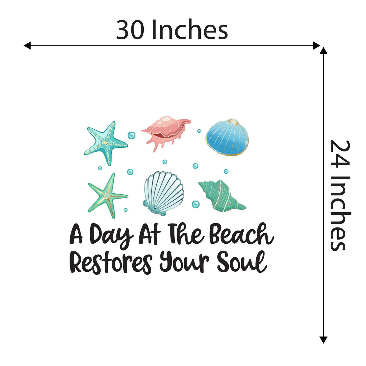 Beach Coast Seashore Sand Shipwreck Beach House Crab Surfing Boogie Board Bedroom Wall Decal Sticker - 30 In X 24 In V26558