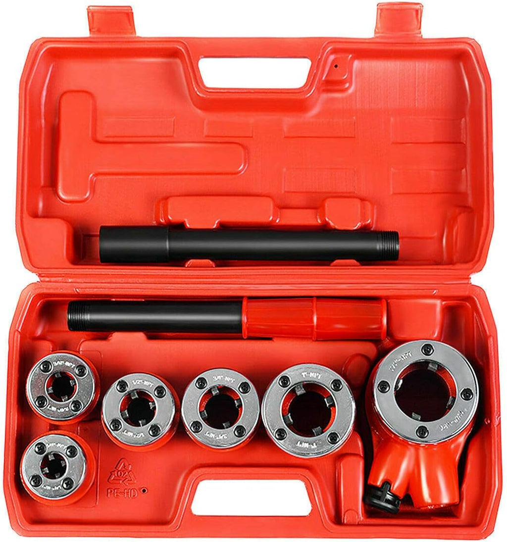 Ratchet Pipe Threader Kit Set with 6 Dies and Storage Case S435118
